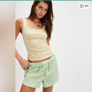 FREE PEOPLE  Only You Tank Top in Wax Yellow  NWOT $38